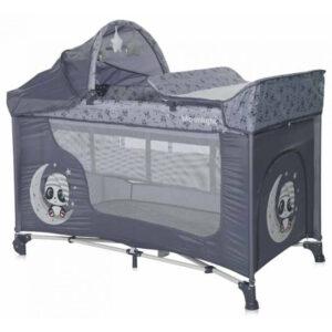 Lorelli Moonlight 2 Plus multifunkciós utazóágy - Cool Grey Pandas
