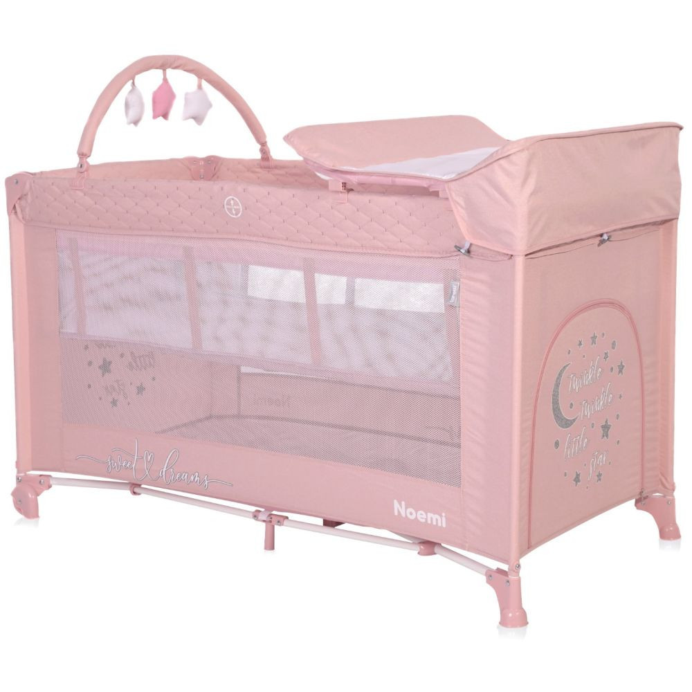 Lorelli Noemi 2 Plus multifunkciós utazóágy - Mellow Rose Star
