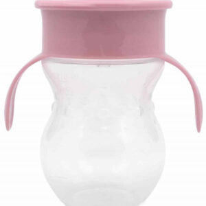 Baby Care 360 itatópohár fogantyúval - pink