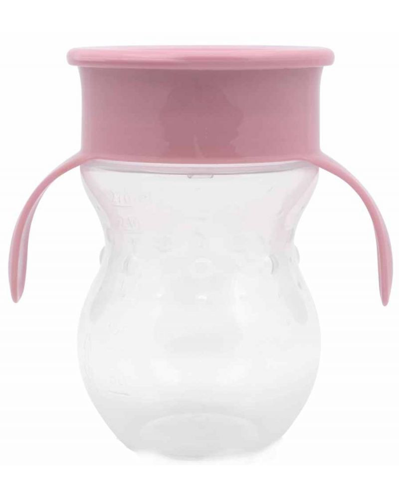 Baby Care 360 itatópohár fogantyúval - pink