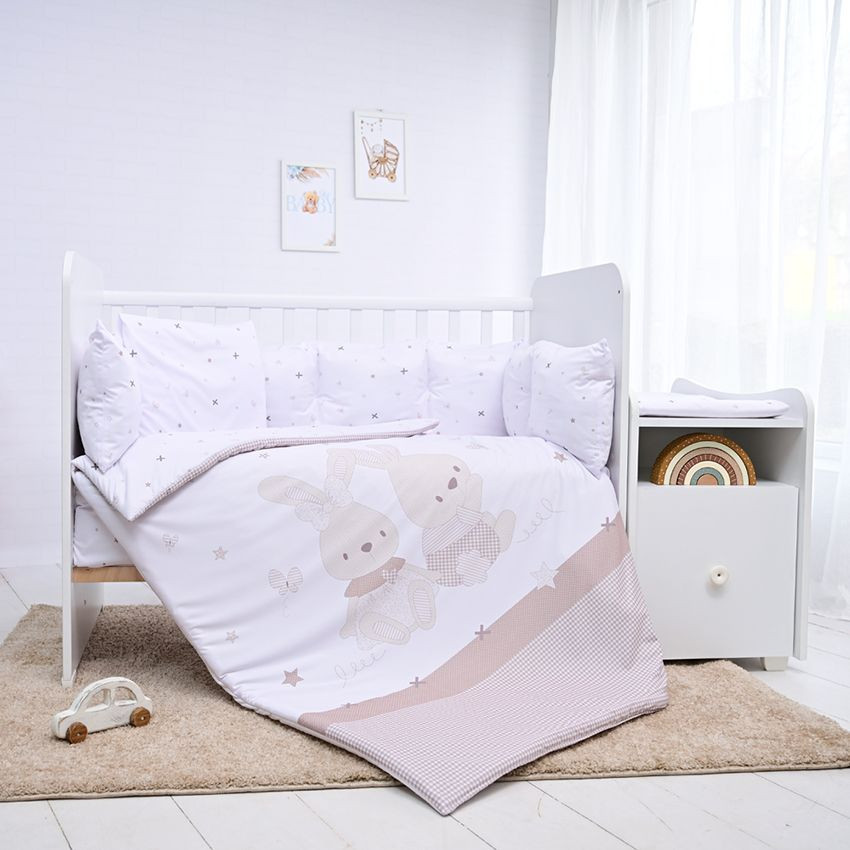 Lorelli ágynemű garnitúra Trend kombi ágyhoz, Honey Bunny Beige