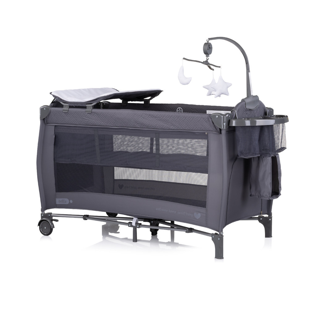 Chipolino Bella multifunkciós utazóágy - anthracite