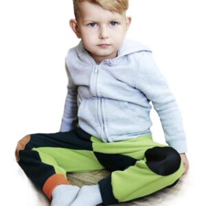 Gyermek fleec nadrág VG  málna - antracit