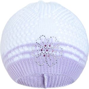 Kötött sapka New Baby virág lila