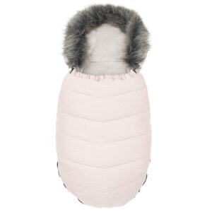Gyermek lábzsák NEW BABY szőrmével dusty pink