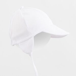 Nyári muszlin baba sapka napellenzővel New Baby fehér
